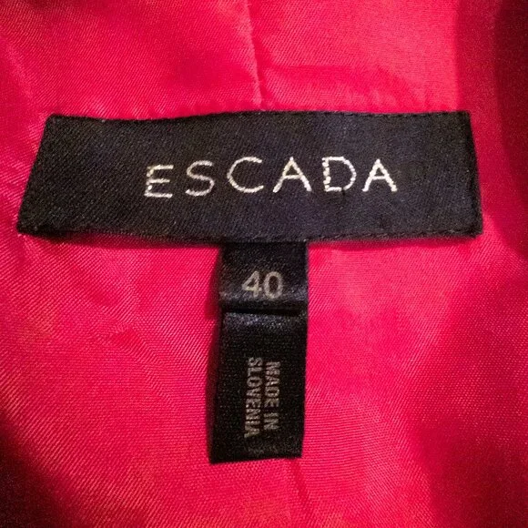 Vintage Escada Black Label Red Velvet Blazer - Picture 5 of 13